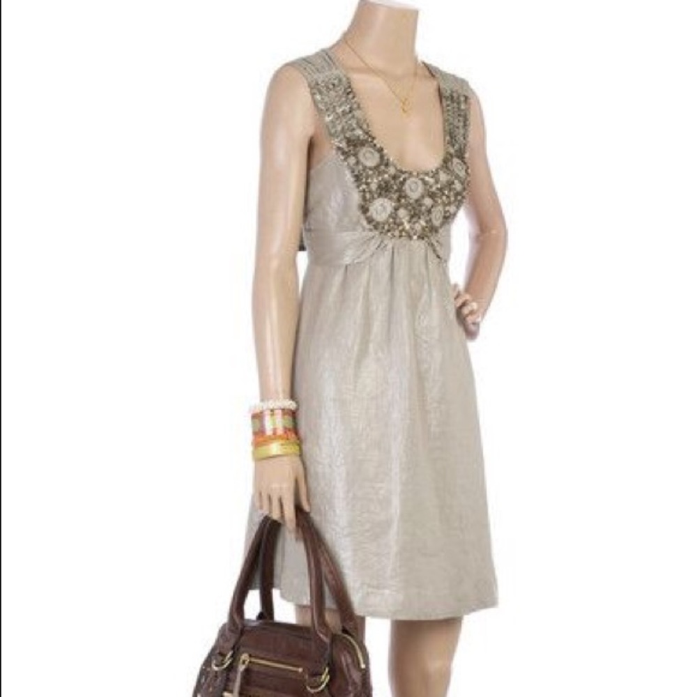 Hoss Intropia Linen Metallic Dress